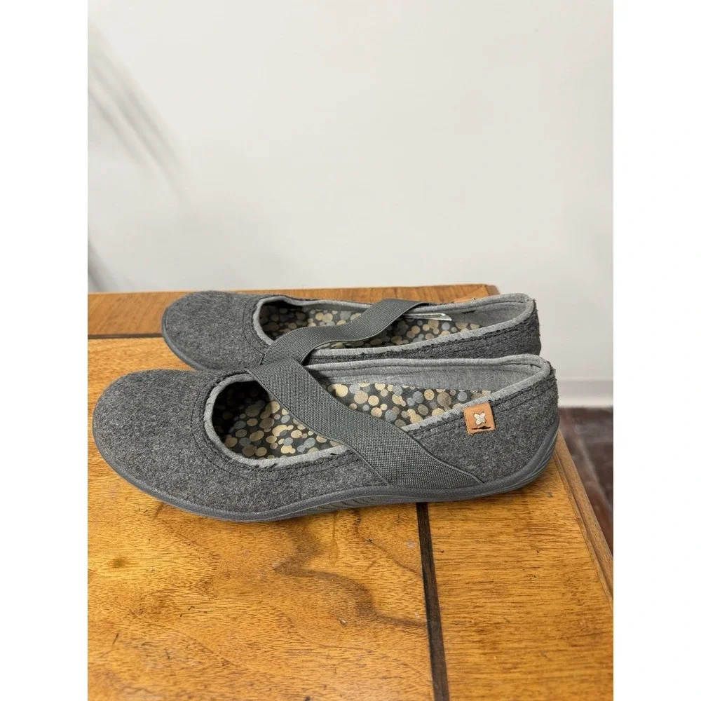 DR. Scholl's Women's 8 Jewel flats, Wool Warm gray Mary Jane Slip On Loafer